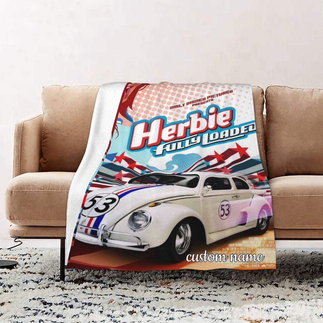 Herbie Fully Loaded Quilt Blanket Set with Personalized Name - Ideal for Home Decoration & Sofa