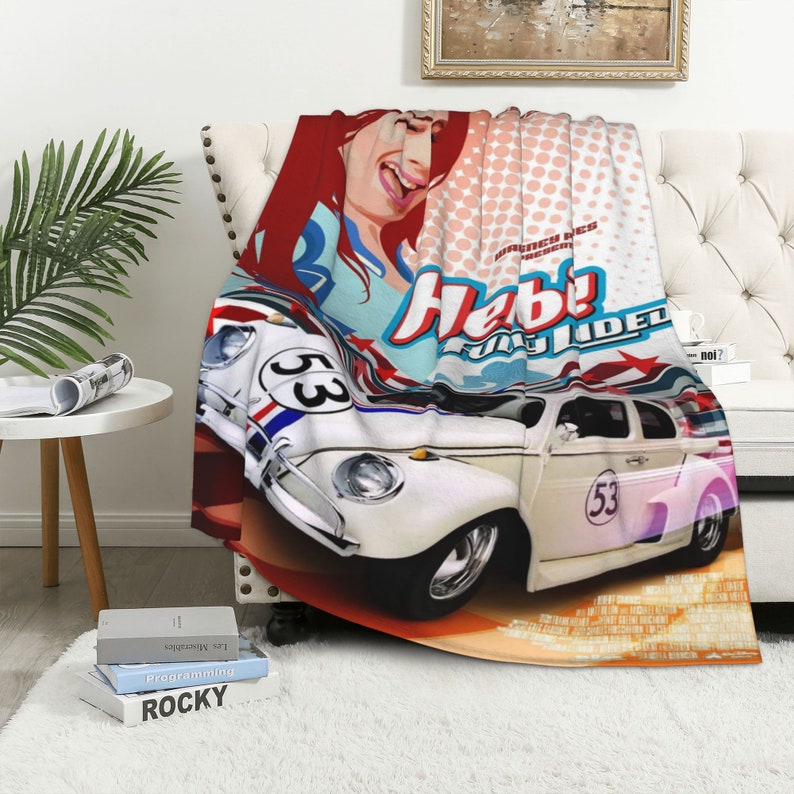 Herbie Fully Loaded Quilt Blanket Set with Personalized Name - Ideal for Home Decoration & Sofa - Image 3