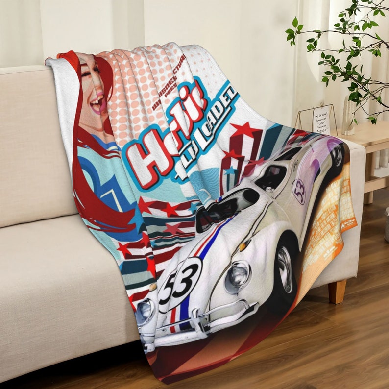 Herbie Fully Loaded Quilt Blanket Set with Personalized Name - Ideal for Home Decoration & Sofa - Image 4