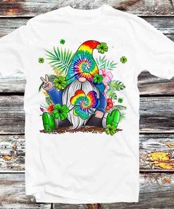 Hippie Gnome Tie Dye St. Patricks Tee for Seasonal and Anime Fans - Unisex Anime Top Tee