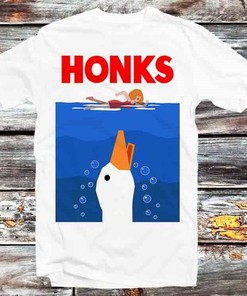 Honk Honk Jaws Honks Funny Goose Duck D&D Tee