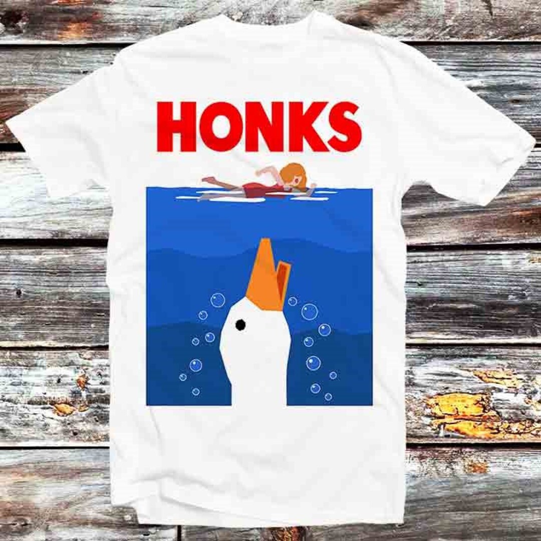 Honk Honk Jaws Honks Funny Goose Duck D&D Tee