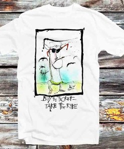 Hunter Thompson Buy The Ticket T-Shirt, Vintage Style Anime Lovers Gift for Fans - Unisex Cartoon Anime Top