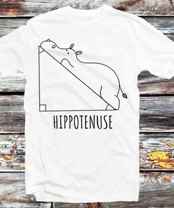 Hypotenuse Math Nerd Hippopotamus T-Shirt - Ideal Nature and Animal Lovers Gift: Gifts For Fans Included