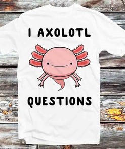 I Axolotl Questions Cute Kawaii Funny T-Shirt - Anime Fan Gift