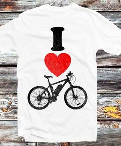 I Heart Bike Love Cycling Tee - Cool Gift for Cyclists and Fans of Biking