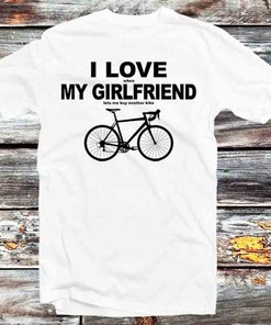 I Love My Girlfriend Lets Me Buy Another Bike T-Shirt - Cartoon Anime Top Tee