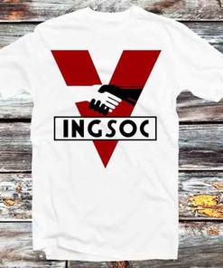 INGSOC Mens George Orwell Fictional Novel T-Shirt - Vintage Retro Cool Gift for Fans