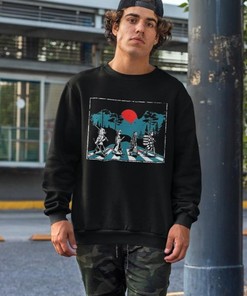 Iconic Abbey Road Anime Sweatshirt for Otaku Lovers - Manga Sweater for Gift Giving