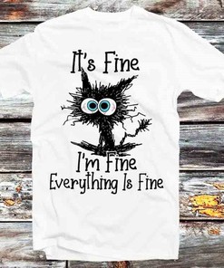 It's Fine Cute Cat Lover's Tee for Anime Enthusiasts