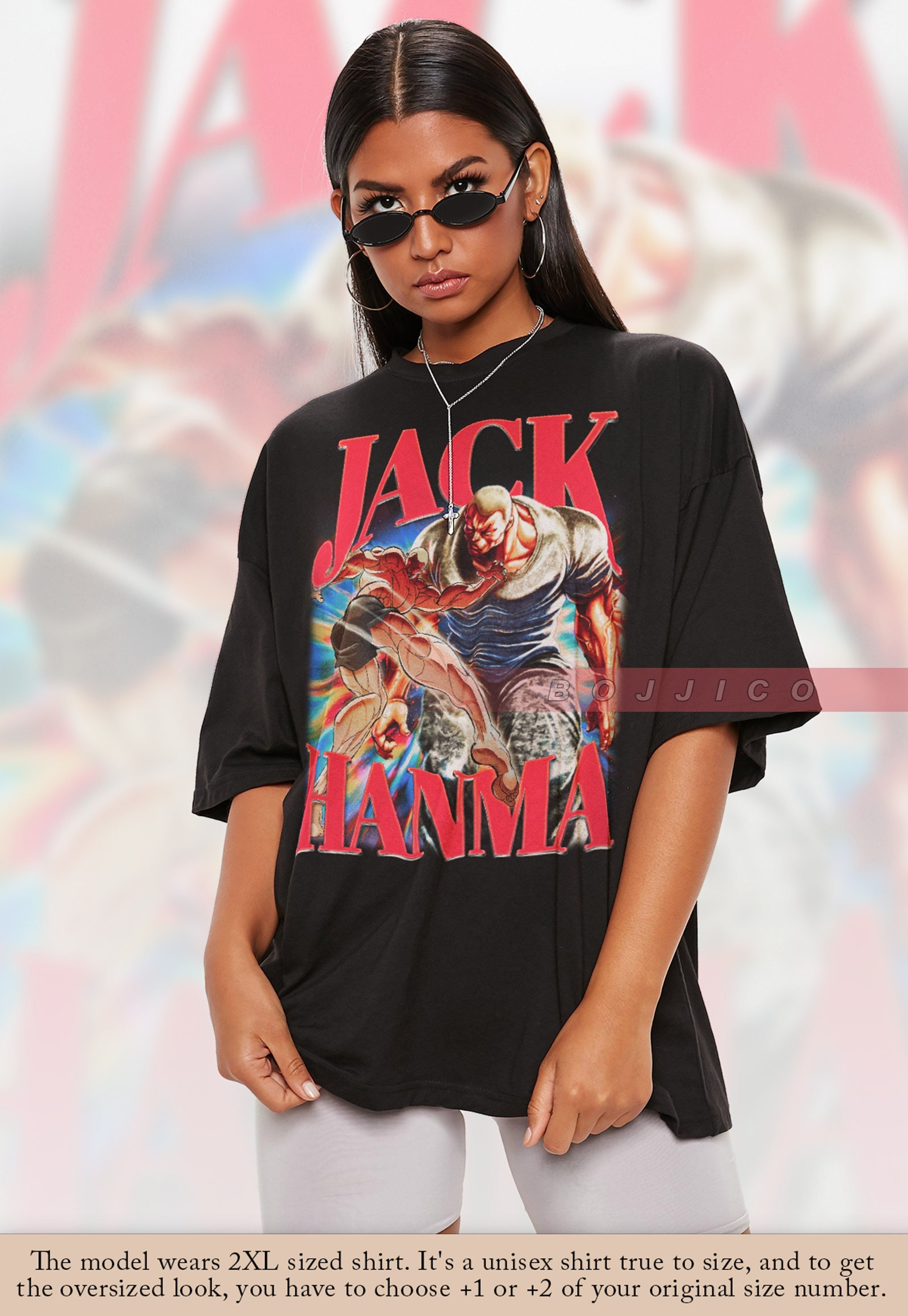 Jack Hanma Baki the Grappler Tee, Yujiro Hanma Anime Shirt, Boxing Manga Merchandise for Fans