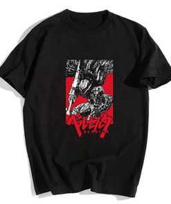 Japan Anime Tee, Harajuku Clothing with Black Cotton Tee, Stylish Manga Shirt, Best Gift for Anime Lovers