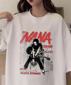 Japanese Aesthetic Tee, White Cotton Tee with Manga Design, Graphic Anime Shirt, Ideal Gift for Anime Lovers