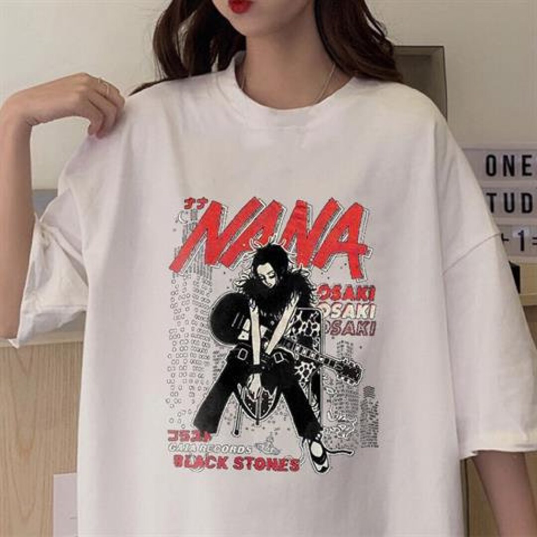 Japanese Aesthetic Tee, White Cotton Tee with Manga Design, Graphic Anime Shirt, Ideal Gift for Anime Lovers