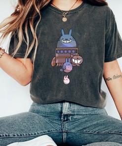 Japanese Anime Tee, Eating Totoro Studio Ghibli Shirt, and My Neighbour Totoro Hoodie
