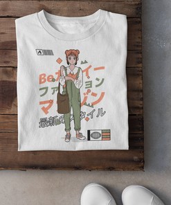 Japanese Comics Manga Illustration Tee - Kawaii Dragon Anime Tee