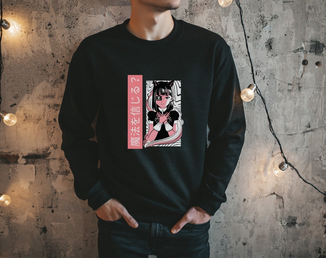 Japanese Culture Inspired Anime Sweatshirt: Unisex Anime Clothing with Fashion Logo Design & Unique Gift for Anime Lovers