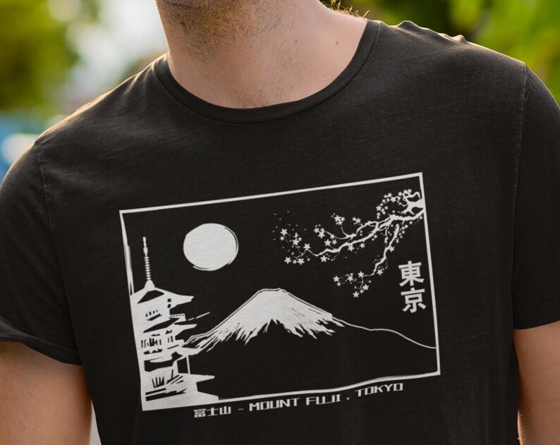 Japanese Mount Fuji Tee - Tokyo Aesthetic Shirt with Bonus Gift for Anime Lovers - Image 2