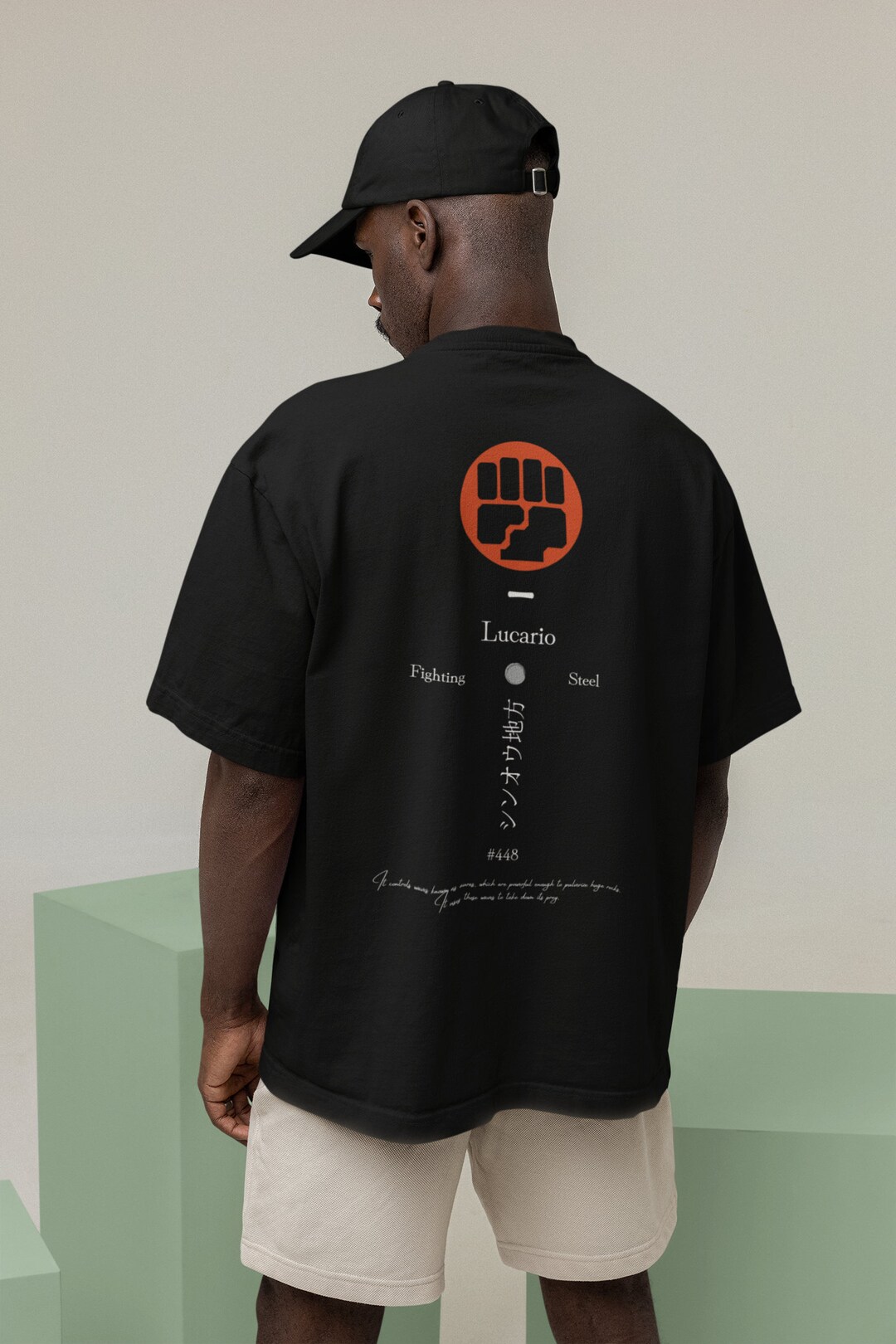 Japanese Style Mon Fight Type Tee Shirt - Cool Pokemon Shirt for Anime Lovers