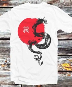 Japanese Sunset Snake Limited Edition Retro Cool Anime T-Shirt - Perfect Gift