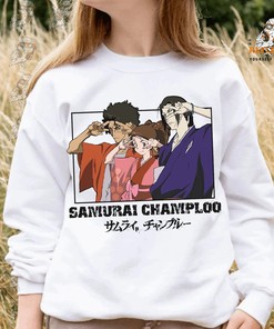 Japanese Sword Design in Samurai Champloo Sweatshirt for Unisex