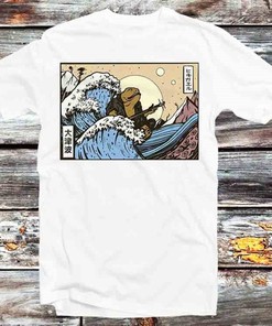 Japanese Toad Frog Playing Banjo Guitar Tee - Fun Gift for Music and Animal Lovers