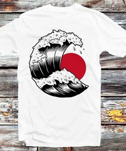 Japanese Wave Hoodie - Vintage Retro Hoodie for Fans of Japan, Anime, and Ocean Scenes