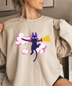 Jiji Broomstick Tee - Studio Ghibli & Anime Fan Gift, Hoodie & Sweatshirt