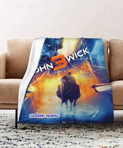 John Wick Custom Name Quilt Blanket Bedding Set - Great for Home Decoration, Family Gifts, Picnic