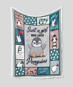 Just A Girl Who Love Penguins Blanket - Custom Quilt Bedding Set - Home Decoration, Great Gifts for Family