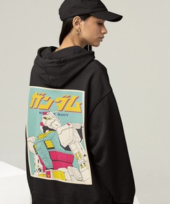 Kawaii Aesthetic Anime Clothing - Gundam Vintage Unisex Hoodie for Gundam Fans