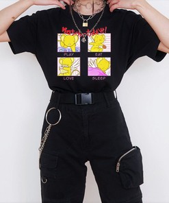 Kawaii Anime Aesthetic T-Shirt for Pastel Goth Fans, Lo Fi & Chill Tee - 90s Anime Graphic Shirt