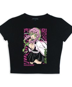 Kawaii Anime Crop Top - Street Style Graphic Tee for Women, Cute Anime Tee, Anime Lover Gift