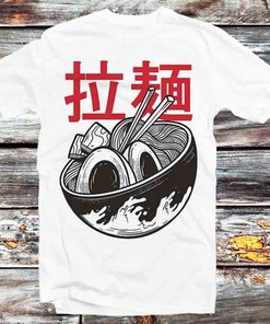 Kawaii Anime Ramen Skeleton Tee - Fun Gift for Japanese Food and Anime Lovers