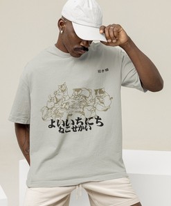 Kawaii Cat Playing Cards Anime Tee - Unisex Cat Playing Cards Tshirt, Retro Manga Shirt