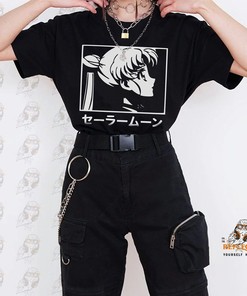 Kawaii Manga Shirt with Mamoru Luna Serena Anime Tee for Sailor Moon Fan Gift