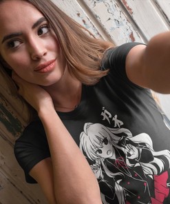 Kawaii RAWR Japanese Highschool Girl T-Shirt - Cute Gao Roar EGirl Gift with Goth Anime Shirt