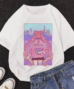 Kawaii Sailor Moon Cosplay Tee - Cute Anime Merchandise, Gift for Manga Lovers