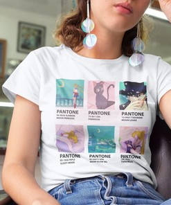 Kawaii Sailor Moon Pantone Aesthetic Tee in Pastel