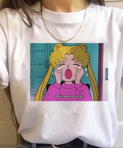Kawaii Sailormoon Fan Gift Tee - Aesthetic Anime Clothing, Japanese Harajuku Shirt