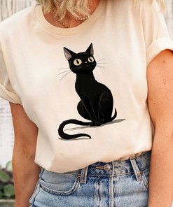 Kiki's Delivery Service Ghibli Shirt, Jiji Cat T-Shirt and Hoodie for Fans
