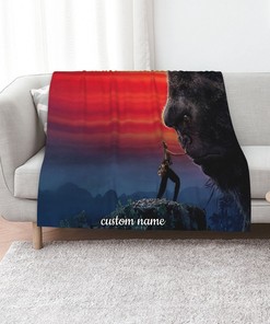 King Kong Custom Name Quilt Blanket - Great Gifts for Family and Home Decoration