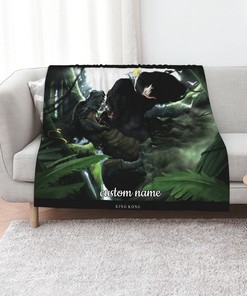 King Kong Quilt Bedding Set with Personalized Name - Perfect for Home Decoration & Sofa