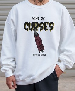 King Of Curses Anime Sweatshirt: Cool Anime Clothing with Cursed Finger Design & Perfect Anime Lover Gift