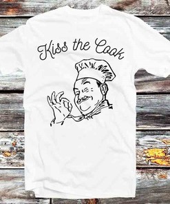 Kiss The Cook Cute Design T-Shirt - Great Gift For Anime Fans