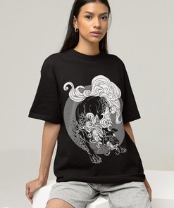 Kitsune Aesthetic T Shirt - Unisex Japanese Streetwear Anime Tee for Fans of Foxes with Unique Graphic Tee
