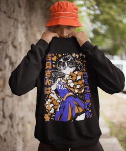 Komi Can't Communicate Waifu Sweatshirt - Unisex Komi Can't Communicate Manga Graphic Tee, Fan Gift for Otaku