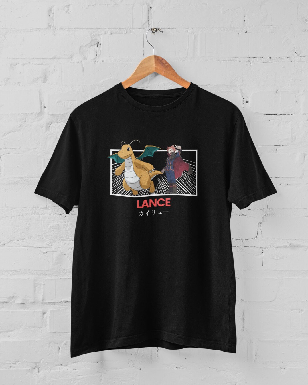 Lance's Dragon Elite Four Vintage Style Japanese Anime Tee - Gift Idea for Fans