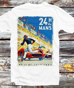 Le Mans 24 Hour 1959 Car Race France Vintage Style T-Shirt - Perfect Gift for Anime and Racing Fans