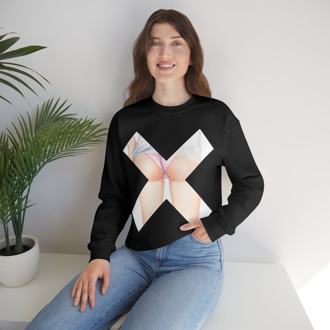 Lewd Anime Girl Sweatshirt - Unisex Crewneck for Anime Fans - Gifts For Fans